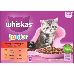 Junior Classic Selectie in saus maaltijdzakjes multipack 12x85g dierensnack