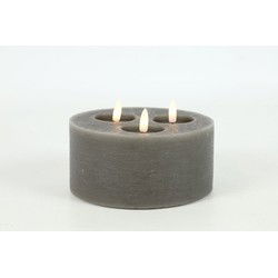 Ledkaars Lyon ro 15x15x10 cm grijs
