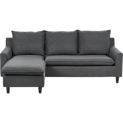 Beliani ELVENES - Hoekbank-Grijs-Polyester