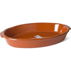 Terracotta ovenschaal/serveerschalen - 35 x 19 x 6 cm - Ovaal - 3.9 liter - Bakvorm/braadslede - Ovenschalen