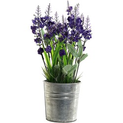 Items Kunstplant - Lavendel - in sierpot - H28 x D18 cm - Kunstplanten