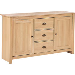 Beliani LANSIN - Sideboard-Lichte houtkleur-Vezelplaat