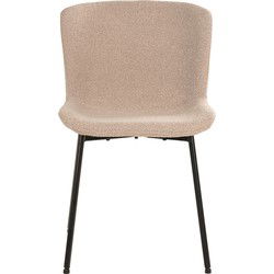 House Nordic Eetkamerstoel Maceda Bouclé Beige - Set van 2