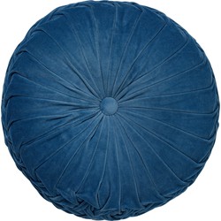 Dutch Decor KAJA - Sierkussen rond velvet Ø40 cm - Provincial Blue - lichtblauw - Dutch Decor