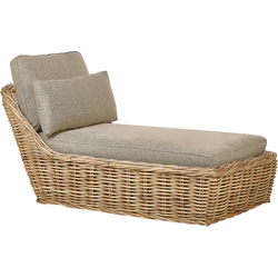 BELSITO - Ligstoel - Taupe - Rotan