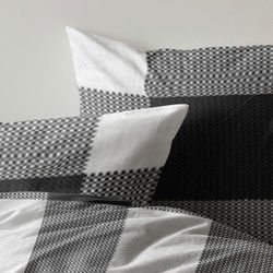 Cotton Rich Collection - Dekbedovertrek - Swedish Blocks - 240x200/220 - 2 Kussenslopen Van 60x70 cm - Grijs