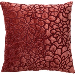 Dutch Decor TYLA - Kussenhoes velvet 45x45 cm Merlot - rood - Dutch Decor