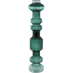 PTMD Kandelaar Galinda - 13x13x60 cm - Glas - Groen