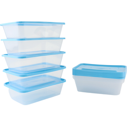OTIX Meal prep bakjes - Vershoudbakjes - Diepvriesbakjes - Snackdoosje - 20 stuks - 600 ml - Blauw - Diepvriesdozen
