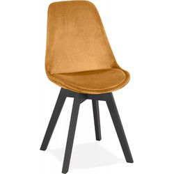 JOE mosterd fluwelen stoel 48x56x85 cm Mosterd