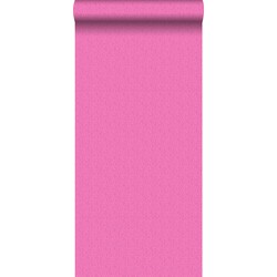 ESTAhome behang geborduurd motief roze