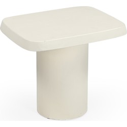 Bijzettafel Rechthoek 53cm - Beige Beton - Carly