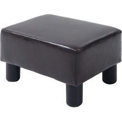 4goodz Hocker met Kunstleer Design - Koffie - 833-666V71