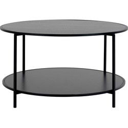 Salontafel 80cm Zwart - Metaal - Tafel Vita