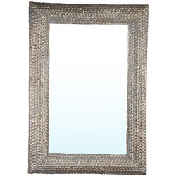 PTMD Gray Rechthoekige Spiegel - 68 x 5,5 x 98 cm - Metaal - Goud