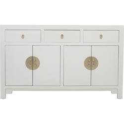 Fine Asianliving Chinese Dressoir Moonshine Greige - Orientique Collection L140xB35xH85cm Chinese Meubels Oosterse Kast