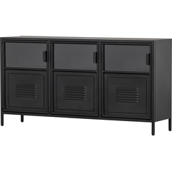 WOOOD Ronja Dressoir - Metaal - Zwart - 143x75,5x37