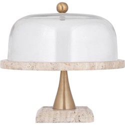 PTMD Opbergbox Lyron - 28x28x28 cm - Glas - Naturel