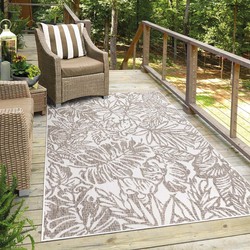 Tapijtenloods Sun In- & Outdoor Vloerkleed Laagpolig Beige- 240x340 CM