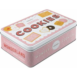 Roze voorraadblik cookies 23 cm - Voorraadblikken