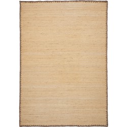 Kave Home - Jute tapijt Sorina met bruine rand 160 x 230 cm