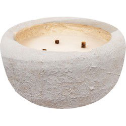 PTMD Kaars Gabor - 36x36x20 cm - Cement - Creme