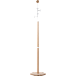 Hook coat stand houten staande kapstok white - 170 cm