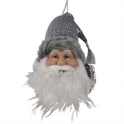 Clayre & Eef Hanger Kerstman Grijs Kunststof