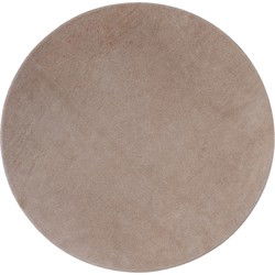 PTMD Nabdia Taupe Suede Round Bowl And Wall Panel S