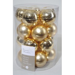 3 stuks - 20 kerstballen licht goud glans 60 mm - KSD