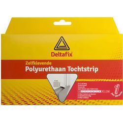 Tochtstrip p.u.schuim wit 6x9x9