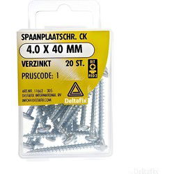 Spaanpl.schr. ck 4.0x40mm 20st