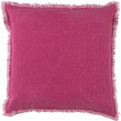 Dutch Decor BURTO - Sierkussen van gewassen katoen fuchsia 45x45 cm - Dutch Decor