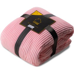 Zydante Home® - XL Blanket - Corduroy Rib - Oud Roze - 150x200 cm