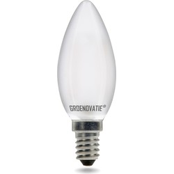 Groenovatie E14 LED Filament Kaarslamp 2W Warm Wit Dimbaar Mat