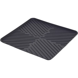 5Five Afwas afdruipmat keuken - anti-slip- rubber - grijs stip- 30 x 30 cm - Afdruiprekken