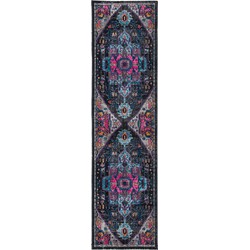 Safavieh Vintage Inspired Indoor Woven Area Rug, Artisan Collection, ATN332, in Zwart & Lichtgrijs, 66 X 244 cm