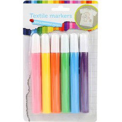 Toi-Toys Textielstiften 6 Stuks