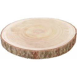 Chaks Kaarsenplateau boomschijf met schors - hout - D38 x H4 cm - rond - Kaarsenplateaus