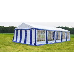 Classic Plus Partytent PVC 5x10x2 mtr in Wit-Blauw