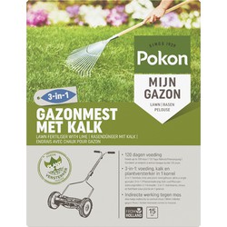 2 stuks - Gazonmest met Kalk 15m2 - Pokon