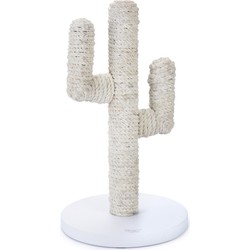 Designed by Lotte hout krabpaal cactus wit 35x35x60