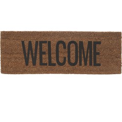 Present Time - Deurmat Welcome - Zwart - 75x25x1,5cm