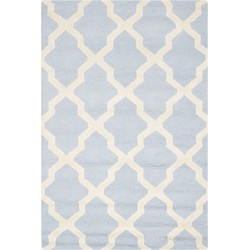 Safavieh Trellis Indoor Hand Tufted Area Rug, Cambridge Collection, CAM121, in Light Blue & Ivory, 122 X 183 cm