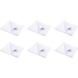 QUVIO Servet – Katoen – 40x40cm – Wit – Set van 6