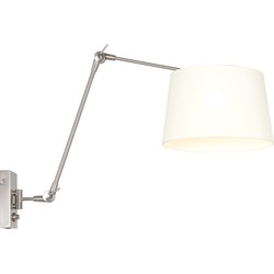 Moderne Wandlamp Luxora Staal