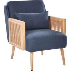 ORUM - Fauteuil - Blauw - Rotan