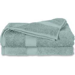 Twentse Damast Handdoekenset 2 stuks - Mint - 50x100