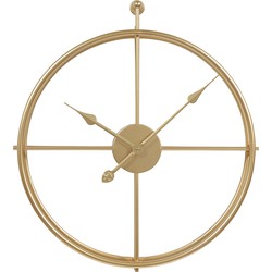LW Collection LW Collection Wandklok Alberto goud 42cm - Wandklok modern - Stil uurwerk - Industriële wandklok