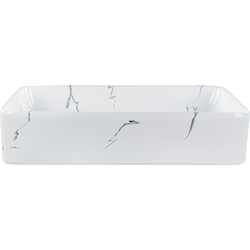 Beliani HOPI - Wastafel-Wit-Keramiek